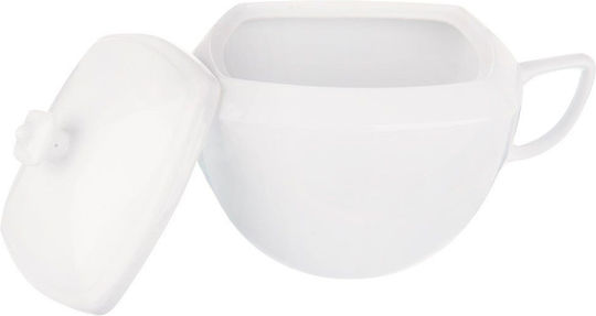 Orion General Use Vase with Lid Made of White Porcelain 3500ml Orion General Use Vase with Lid Made of White Porcelain 3500ml