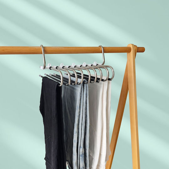 Relaxdays Cârlig Dulap Pliabil pentru Pantaloni Multicolor 10051989_46 2 Bucăți
