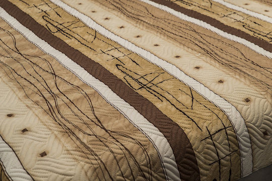 Κουβερλί Διπλό από Πολυεστέρα Καφέ 200x220cm