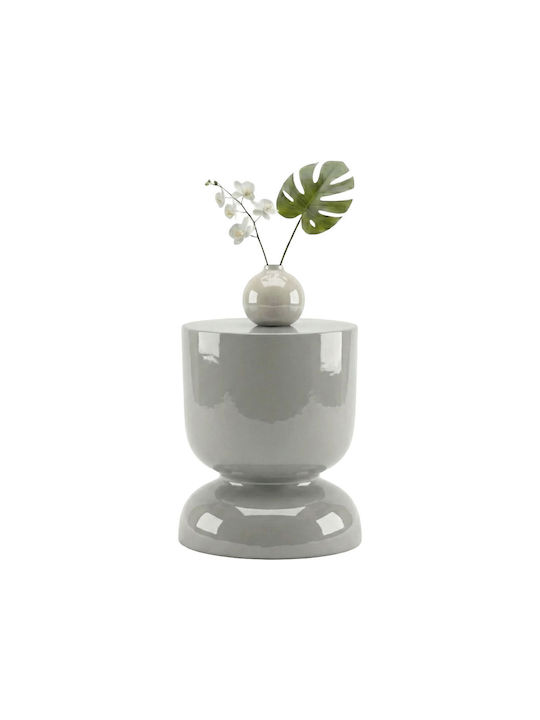 Măsuță Laterală Rotundă Metalică Gri M36xL36xÎ46cm