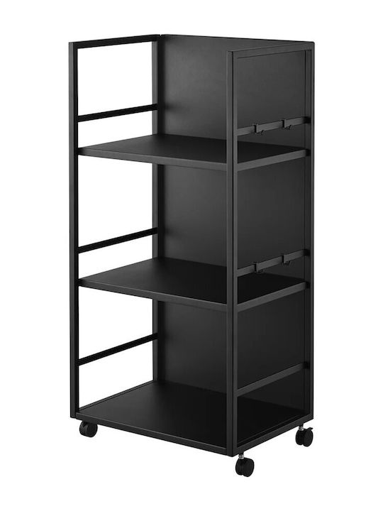 Yamazaki Yamazaki Küchenwagen Hölzernes 3 Ebenen Schwarz 42x32.1x84cm