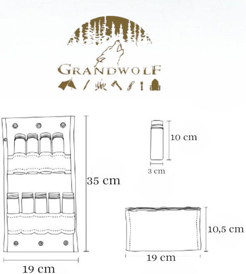 Grandwolf Glass Spice Jars Green 8 Pieces