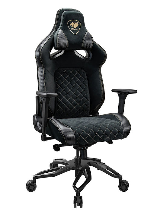 Cougar Titan Pro V2 Gold F Fabric Gaming Chair with Adjustable Arms Black