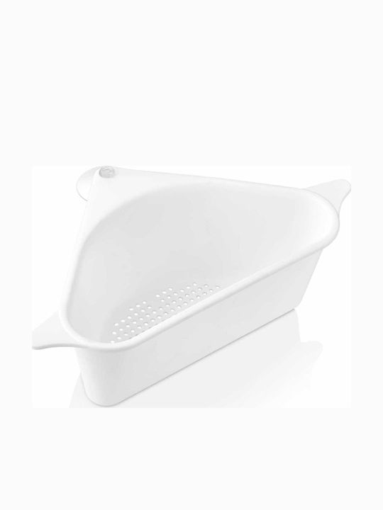 Viosarp Поставка за гъба от пластмаса бяла 28x15x8см