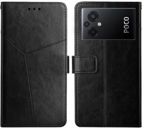 Book Tempered Glass Μαύρο (Poco M5)