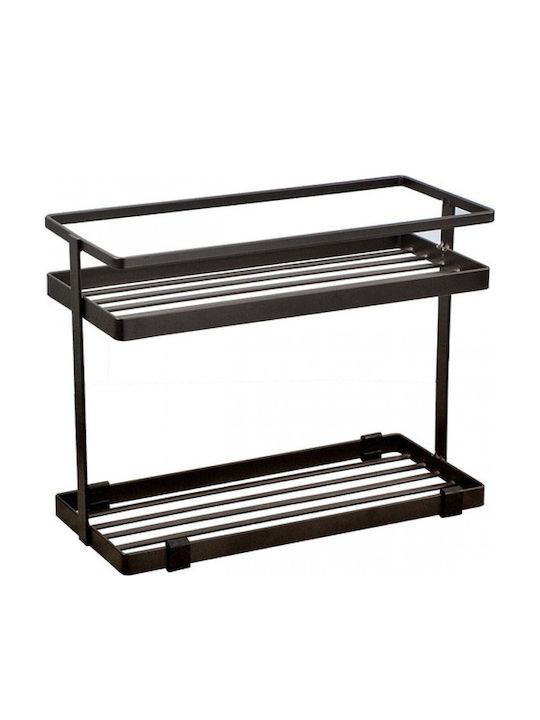 Organizator Pentru Chiuveta De Bucătărie Din Metal Negru 21x8.2x12cm