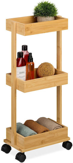 Relaxdays Lebensmittelregal Hölzernes 3 Ebenen Braun 10050632 Relaxdays Lebensmittelregal Hölzernes 3 Ebenen Braun 10050632