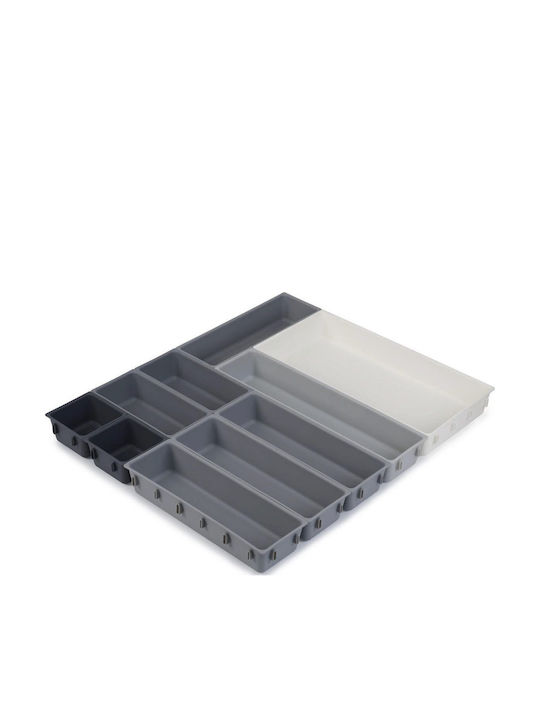 Joseph Joseph Free Composition Plastic Drawer Cutlery Tray 43.9x5cm 10 Pieces Grey