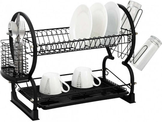 KING Hoff Scurgător De Chiuvetă Metalic Negru 56.5x25x38cm