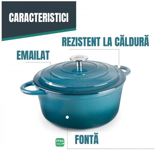 Lacor Tiefkochtopf aus Gusseisen 3,5l / 24cm