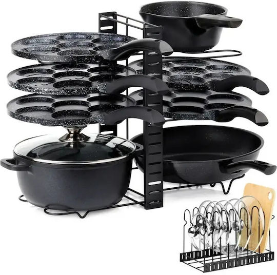 Vilde Metallische Basis für Töpfe & Pfannen 47x21x38cm Schwarz