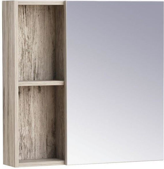 Inter Ceramic 6060-045 Badezimmerspiegel aus Kunststoff mit Regal & Schrank 60x14cm