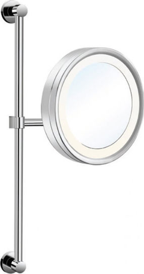 Karag HY-1528 Μεγεθυντικός Στρογγυλός Led από Μέταλλο 21.5x21.5cm Ασημί