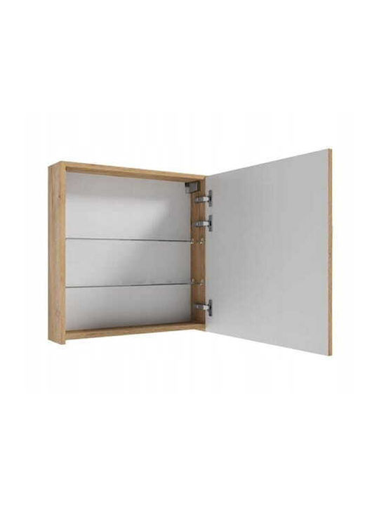 Deftrans Bathroom Mirror from Chipboard with Cabinet 60x60cm Brown