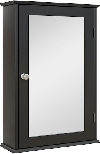 Kleankin 834-399V80BK Badezimmerspiegel Berührung aus MDF mit Regal & Schrank 41x14cm Schwarze Kleankin 834-399V80BK Badezimmerspiegel Berührung aus MDF mit Regal & Schrank 41x14cm Schwarze
