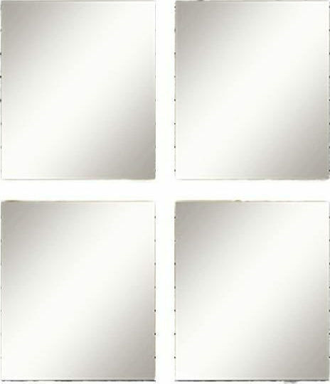 853799 Quadratischer Badezimmerspiegel Set 20x20cm