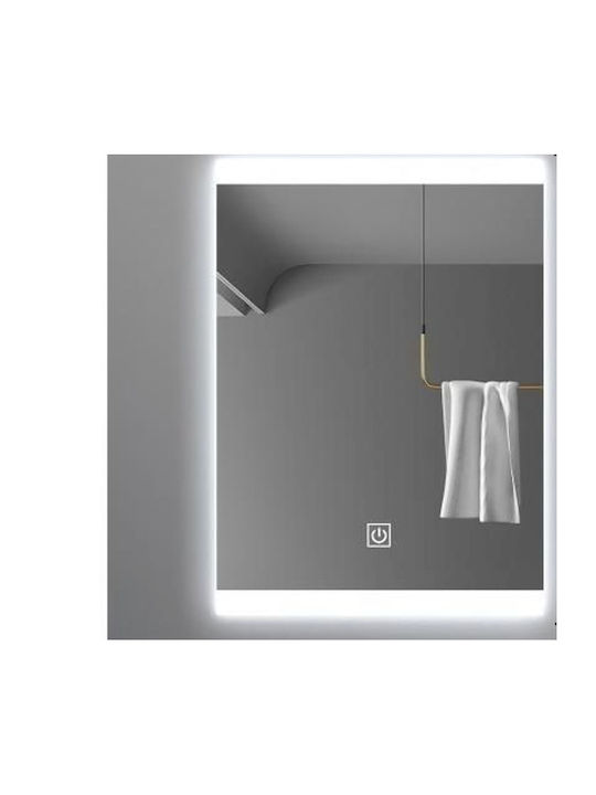 Smart Правоъгълен Огледало За Баня LED Touch 60x40см