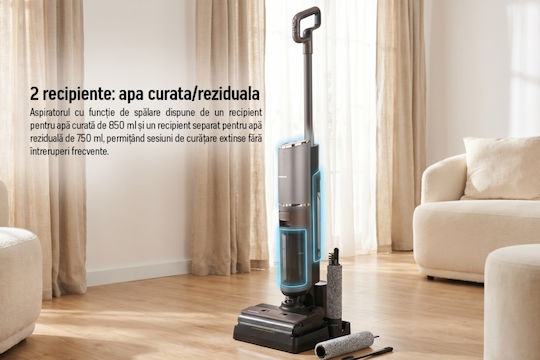 Heinner HSFW-PB160DRYBK Επαναφορτιζόμενη Σκούπα Stick 22.2V Γκρι