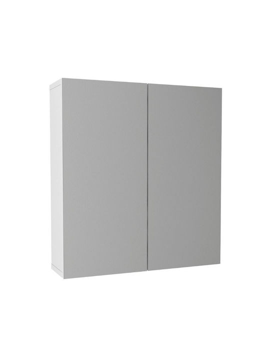 Megapap Binary Καθρέπτης Μπάνιου από Μοριοσανίδα 60x17.2cm Λευκός