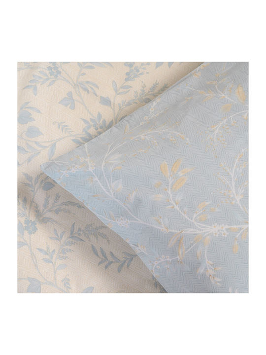 Melinen Duvet Cover Set 165x245cm Single with Pillowcase Sienna Sienna Blue