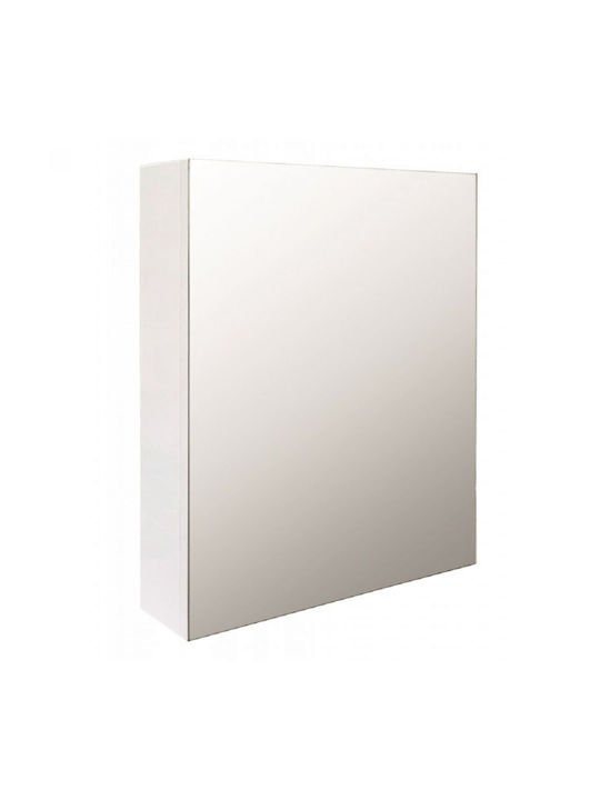 Inter Ceramic Oglindă de Baie din Plastic cu Dulap 55x45cm Alb