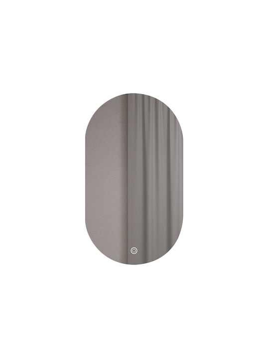 Martin Οβάλ Καθρέπτης Μπάνιου Led 50x80cm