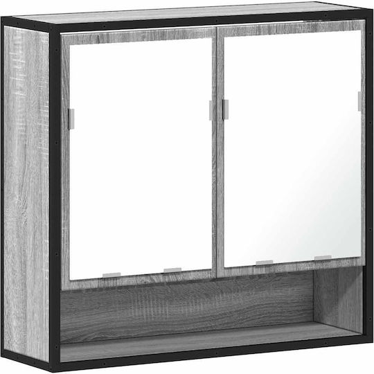 vidaXL Καθρέπτης από Μέταλλο με Ντουλάπι 65x20cm vidaXL Καθρέπτης από Μέταλλο με Ντουλάπι 65x20cm