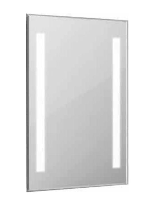 V-TAC Rectangular Bathroom Mirror Led made of Stainless Steel 50x39cm