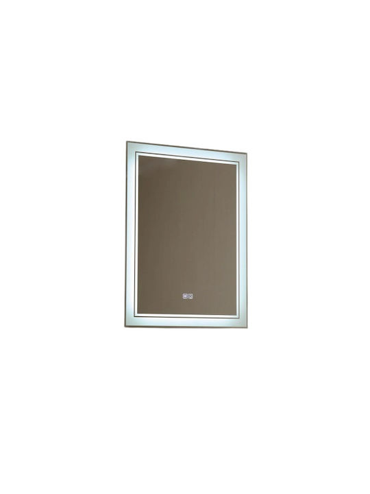 Inter Ceramic Icl 1794 Mirror Bathroom Led Lighting Touch Screen Clock Temperature Indicator Anti-fog System