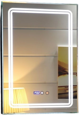 Inter Ceramic Icl 1791 Spiegel Badezimmer LED-Beleuchtung Touchscreen Uhr Temperaturanzeige Anti-Beschlag-System
