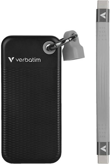 Verbatim Pocket USB 3.2 Externe Festplatten 256GB M.2 Schwarz / Grau