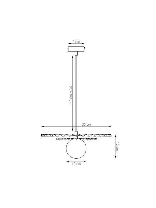 Emibig Umbra Lumini Suspendate Negru 10 cm