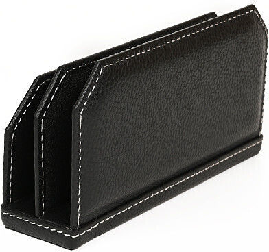BagCity Visitenkarten Schwarz Leder 10er Pack