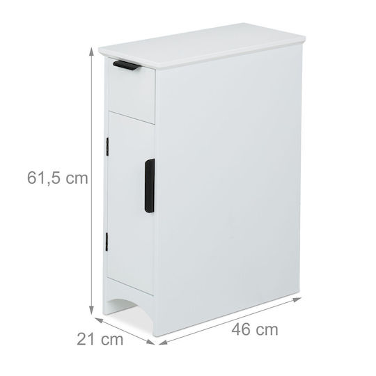 Relaxdays Bathroom Cabinet 21x46x61.5cm White