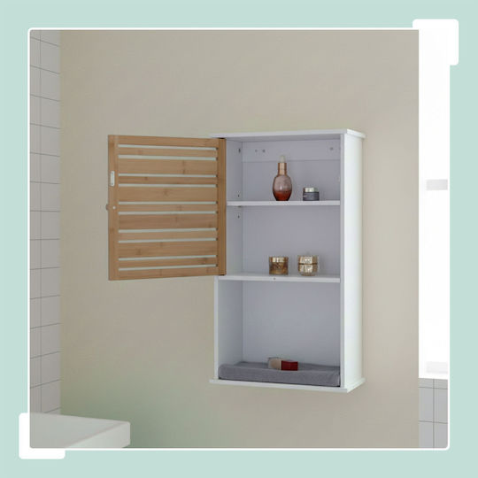 Relaxdays Dulap De Baie 40x20x70cm Lemn Natural