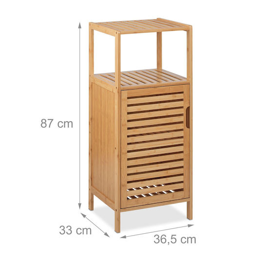 Relaxdays Bathroom Cabinet 33x36.5x87cm Brown