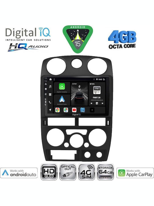 Digital IQ Car Audio System Isuzu D-Max 2002-2008 Bluetooth USB WiFi GPS Apple CarPlay Android Auto with 9" Touch Screen