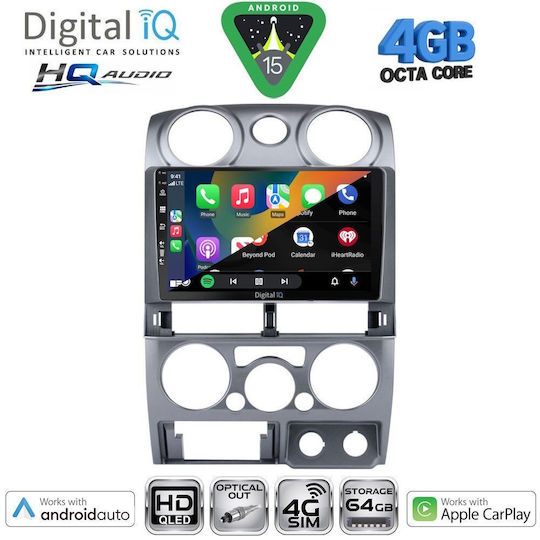 Digital IQ Car Audio System Isuzu D-Max 2008-2012 Bluetooth USB WiFi GPS Apple CarPlay Android Auto with 9" Touch Screen
