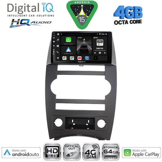 Digital IQ Car Audio System for Jeep Cherokee / Liberty 2007-2014 (Bluetooth/USB/WiFi/GPS/Apple CarPlay/Android Auto) with 10" Touch Screen