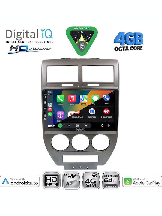 Digital IQ Auto-Audiosysteme für Jeep Compass / Patriot 2007-2016 (Bluetooth/USB/Eingebautes Wi-Fi / GPS/Apple CarPlay/Android Auto) mit Touchscreen 10"