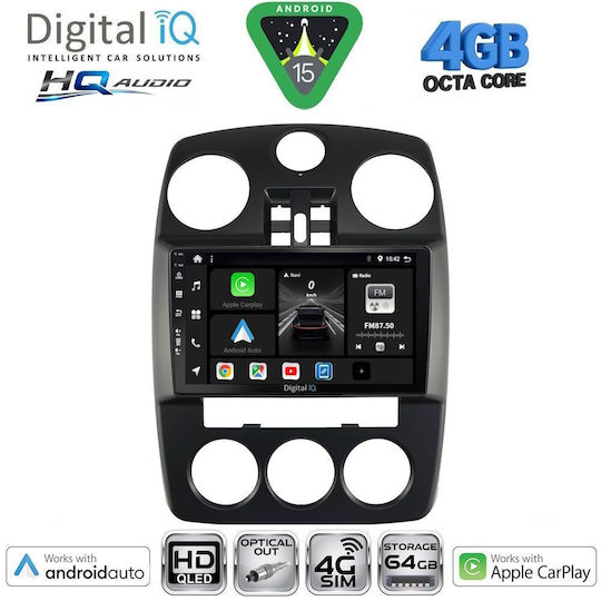 Digital IQ Car Audio System for Jeep Grand Cherokee 1999-2004 (Bluetooth/USB/WiFi/GPS/Apple CarPlay/Android Auto) with 9" Touch Screen