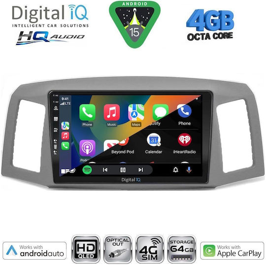 Digital IQ Ηχοσύστημα Αυτοκινήτου για Jeep Grand Cherokee 2005-2007 (Bluetooth/USB/WiFi/GPS/Apple-Carplay/Android-Auto) με Οθόνη Αφής 10"