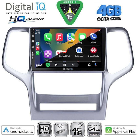 Digital IQ Ηχοσύστημα Αυτοκινήτου για Jeep Grand Cherokee 2011-2014 (Bluetooth/USB/WiFi/GPS/Apple-Carplay/Android-Auto) με Οθόνη Αφής 9"