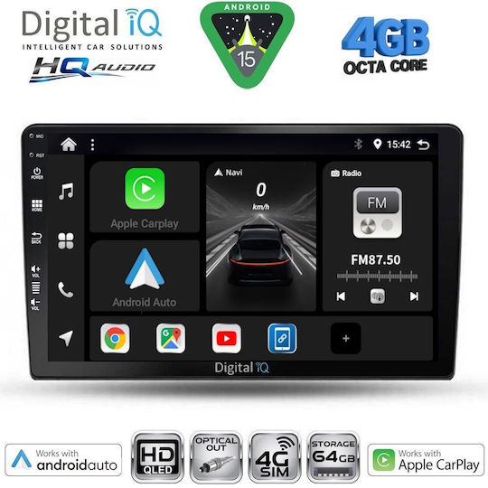 Digital IQ Ηχοσύστημα Αυτοκινήτου για Kia Ceed 2006-2009 (Bluetooth/USB/WiFi/GPS/Apple-Carplay/Android-Auto) με Οθόνη Αφής 9"