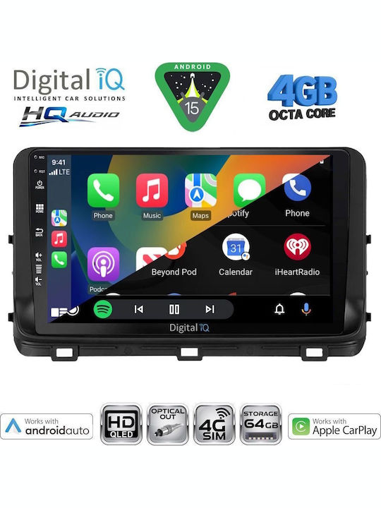 Digital IQ Car Audio System for Kia Ceed 2006-2009 Bluetooth USB WiFi GPS Apple CarPlay Android Auto with 9" Touch Screen