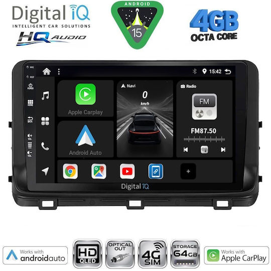 Digital IQ Ηχοσύστημα Αυτοκινήτου για Kia Ceed 2006-2009 (Bluetooth/USB/WiFi/GPS/Apple-Carplay/Android-Auto) με Οθόνη Αφής 9"