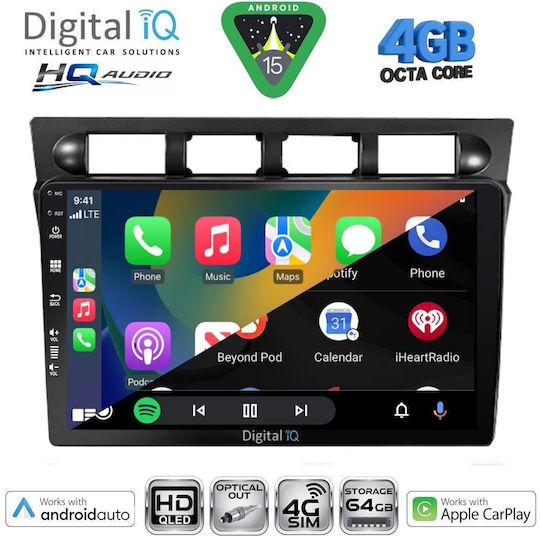 Digital IQ Car Audio System for Kia Picanto 2004-2008 (Bluetooth/USB/WiFi/GPS/Apple CarPlay/Android Auto) with 9" Touch Screen