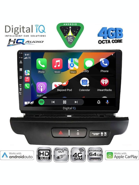 Digital IQ Car Audio System for Kia Ceed / XCeed 2018-2022 (Bluetooth/USB/WiFi/GPS/Apple CarPlay/Android Auto) with 9" Touch Screen