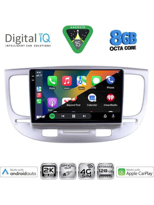 Digital IQ Car Audio System for Kia Picanto 2021 with Touch Screen 9" Digital IQ BXK 19310 CPAA Bluetooth USB Wi-Fi GPS Apple CarPlay Android Auto