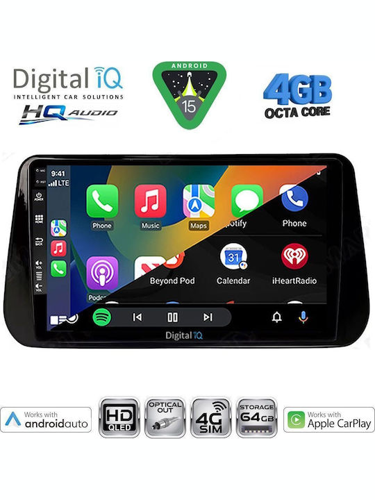 Digital IQ Car Audio System for Hyundai iX45 / Santa Fe 2021-2023 (Bluetooth/USB/WiFi/GPS/Apple CarPlay/Android Auto) with 10" Touch Screen
